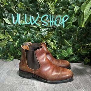 Russell & Bromley Brown Leather Chelsea Boots Shoes Mens UK 7 US 8 42